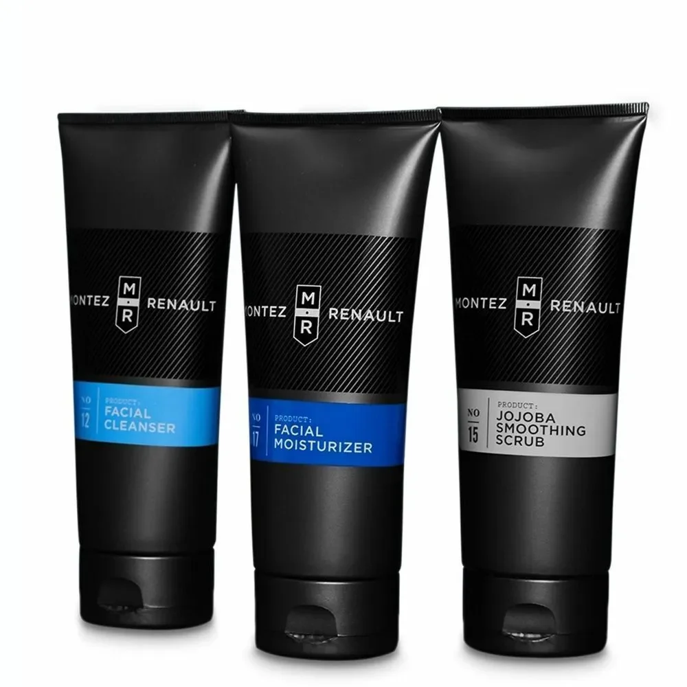 New! MONTEZ RENAULT 3-Pack Men's Daily Face Kit Care 6.8-oz Each
